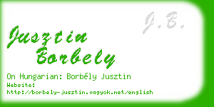 jusztin borbely business card